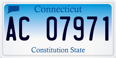 CT license plate AC07971