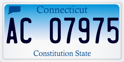 CT license plate AC07975