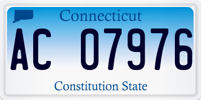 CT license plate AC07976