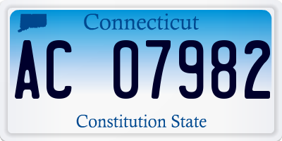 CT license plate AC07982