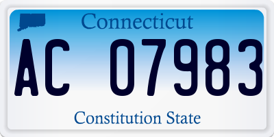 CT license plate AC07983