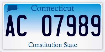 CT license plate AC07989