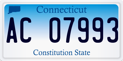 CT license plate AC07993