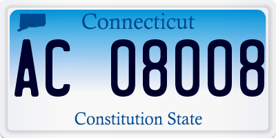 CT license plate AC08008