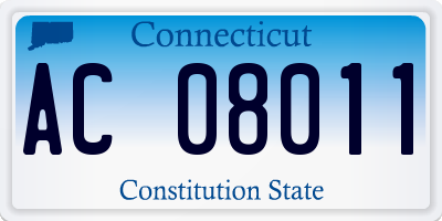 CT license plate AC08011