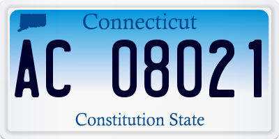 CT license plate AC08021