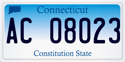 CT license plate AC08023