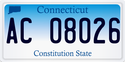 CT license plate AC08026