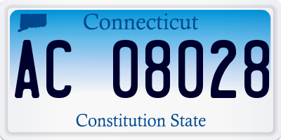 CT license plate AC08028