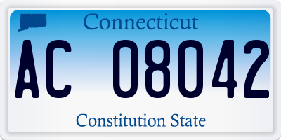 CT license plate AC08042
