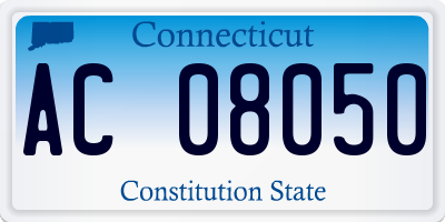 CT license plate AC08050