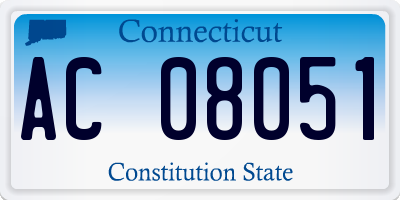 CT license plate AC08051