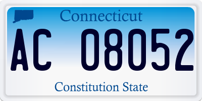 CT license plate AC08052