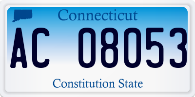 CT license plate AC08053