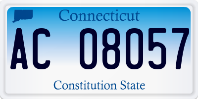 CT license plate AC08057