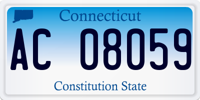 CT license plate AC08059