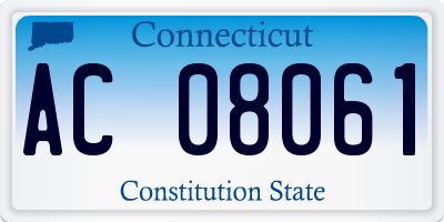 CT license plate AC08061