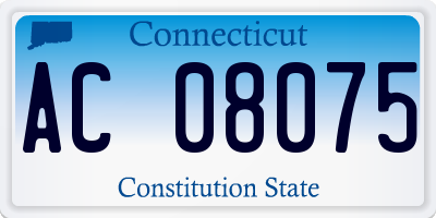 CT license plate AC08075
