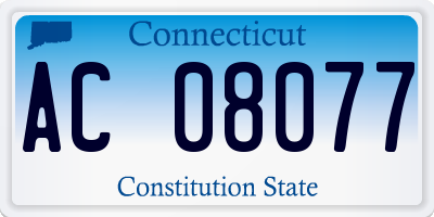 CT license plate AC08077