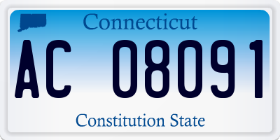 CT license plate AC08091