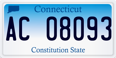 CT license plate AC08093