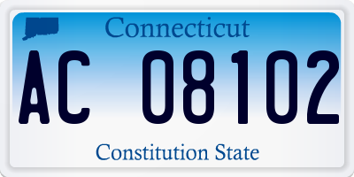 CT license plate AC08102