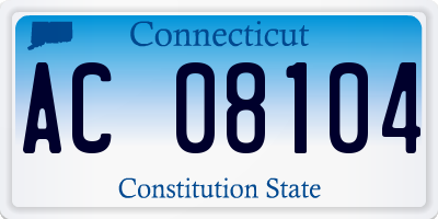 CT license plate AC08104