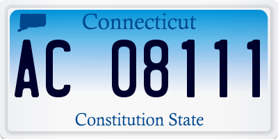 CT license plate AC08111