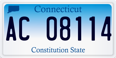 CT license plate AC08114