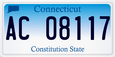 CT license plate AC08117