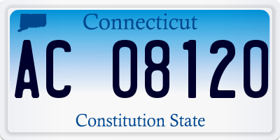 CT license plate AC08120