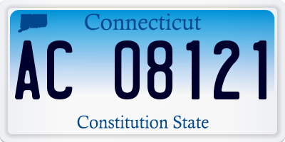 CT license plate AC08121
