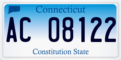 CT license plate AC08122