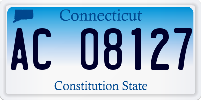 CT license plate AC08127