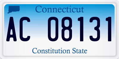 CT license plate AC08131