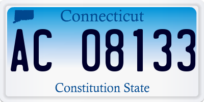 CT license plate AC08133