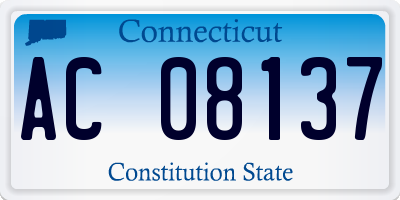 CT license plate AC08137
