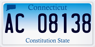 CT license plate AC08138