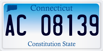 CT license plate AC08139