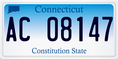 CT license plate AC08147