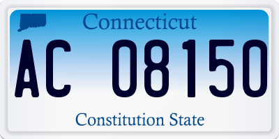CT license plate AC08150