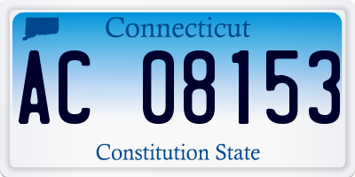 CT license plate AC08153