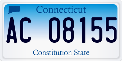 CT license plate AC08155