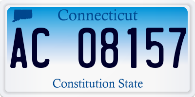 CT license plate AC08157