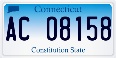 CT license plate AC08158