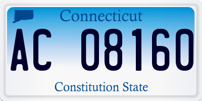 CT license plate AC08160