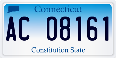 CT license plate AC08161