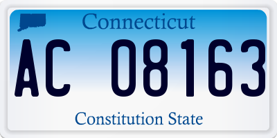 CT license plate AC08163