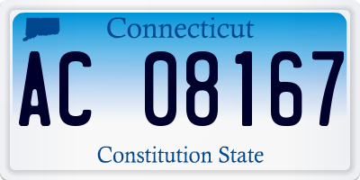 CT license plate AC08167
