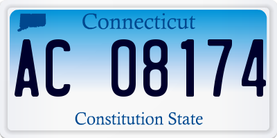 CT license plate AC08174